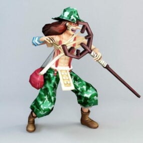 One Piece Usopp Character 3d-modell