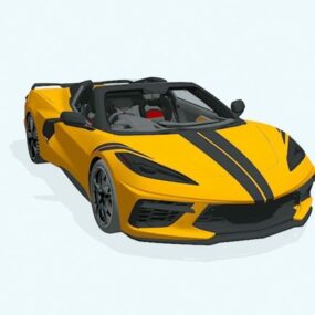 Orange Roadster 3D model auta