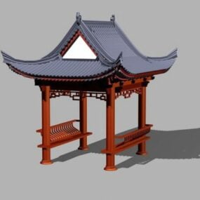 Model 3D Paviliun Oriental Cina