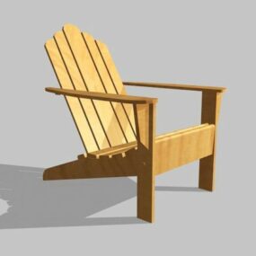 Wooden Cloth Chair 3d model