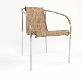 3д модель уличного плетеного стула