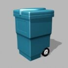 Outdoor Trash Can with Wheels