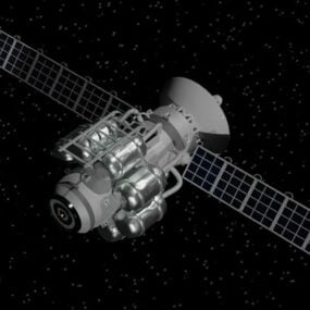 Modello 3d modulare del satellite spaziale