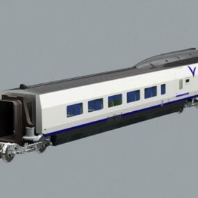 Passenger Rail Train 3d model