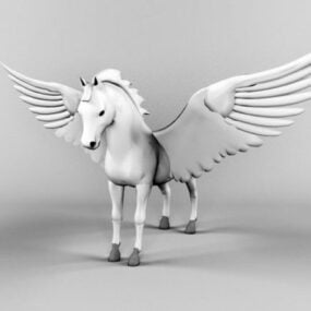 Model 3D konia ze skrzydłami Pegaza