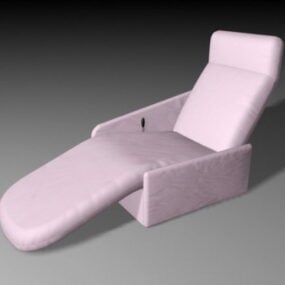 Modelo 3d de móveis para exterior reclináveis ​​rosa