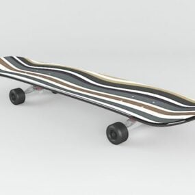 Plain Texture Skateboard 3d model