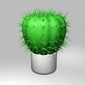 Ball Cactus Potted 3d model