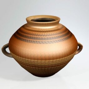 Terracotta aardewerk pot 3D-model