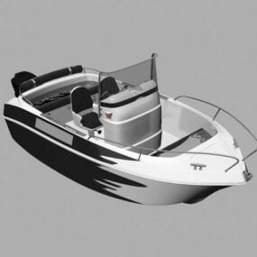 3д модель моторной лодки