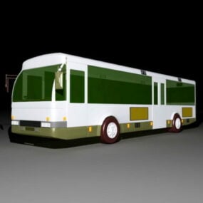 Modello 3d di autobus di transito europeo