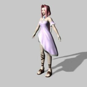 Mamiya Girl Character 3d model