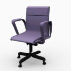 Krzesło biurkowe z fioletowymi kółkami