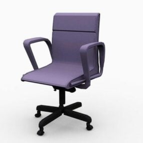Purple Wheels Desk Chair 3d model