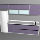 紫色の食器棚
