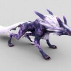 Lobo mágico púrpura