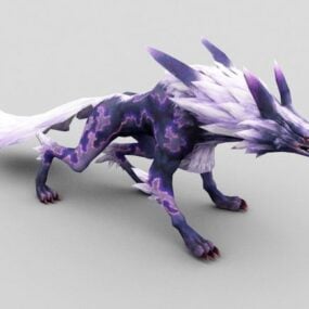Purple Magic Wolf 3d-modell