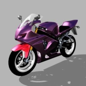 紫色超级摩托车3d模型