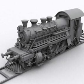 السكك الحديدية البخارية خمر قاطرة نموذج 3D