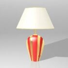 Lámpara de mesa de cerámica roja