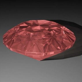 美丽的粉红钻石片3d模型
