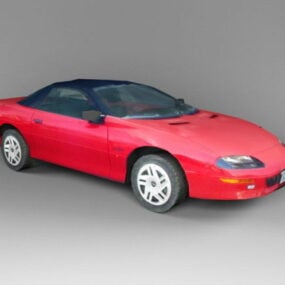 Mô hình 3d Concept siêu xe màu đỏ