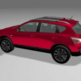 Červený 3D model auta Nissan Suv