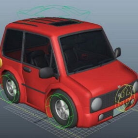 โมเดล 3 มิติแนวคิด Supercar สีแดง
