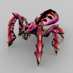 Red Spider Monster Creature 3d model