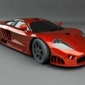 红色超级跑车法拉利3d模型