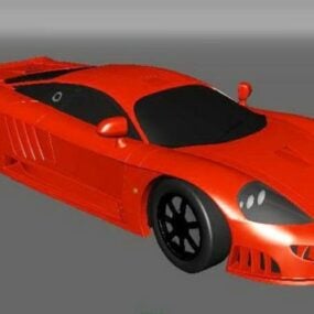 Red Bugatti Car 3d model
