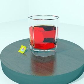 3D model sklenice na červený čaj