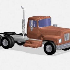 Trekker vrachtwagen hoofd 3D-model