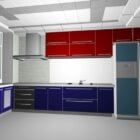 Idee per la progettazione di cucine rosse e blu