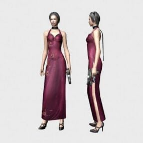 Resident Evil Girl Ada Wong 3d-modell