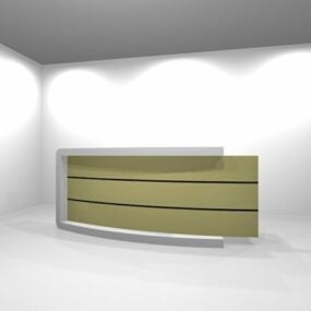 Dark Wood Nightstand Furniture 3d model