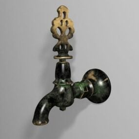 Old Brass Faucet 3d model