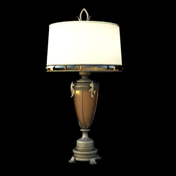 Настольная лампа из латуни в стиле ретро