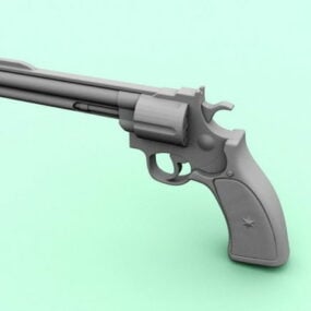 Pistola revólver clásica modelo 3d