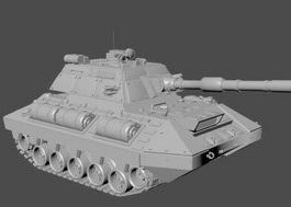 Tanque militar de dibujos animados modelo 3d