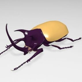 3д модель маленького жука-носорога