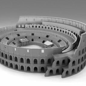 Model 3d Colosseum Romawi Kuno