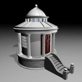 Arquitectura del mirador romano modelo 3d