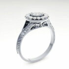 Round Diamond Silver Ring
