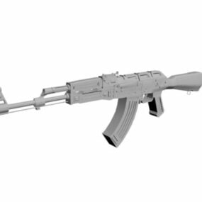 تفنگ روسی Akm مدل سه بعدی