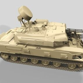 Modelo 3d do tanque russo Zsu Shilka