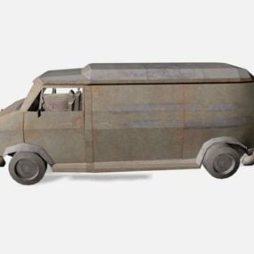 Vieille camionnette abandonnée modèle 3D