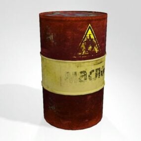 Τρισδιάστατο μοντέλο Rusty Oil Barrel