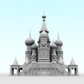 Sint-Basiliuskathedraal Kerk 3D-model