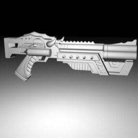 3д модель научно-энергетического пистолета Scifi